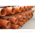 orange pvc electric conduit pipe